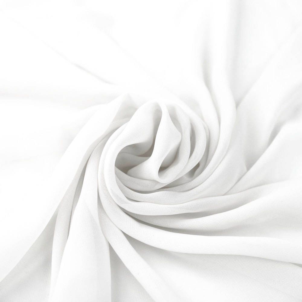 Danielle WHITE Polyester Hi-Multi Chiffon Fabric by the Yard - 10075