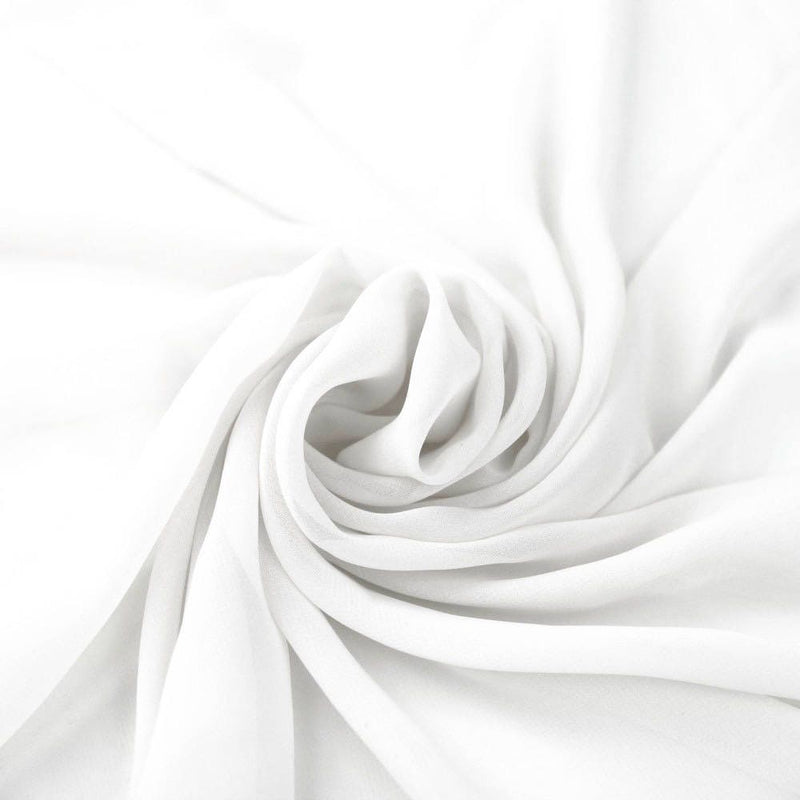 Danielle WHITE Polyester Hi-Multi Chiffon Fabric by the Yard - 10075