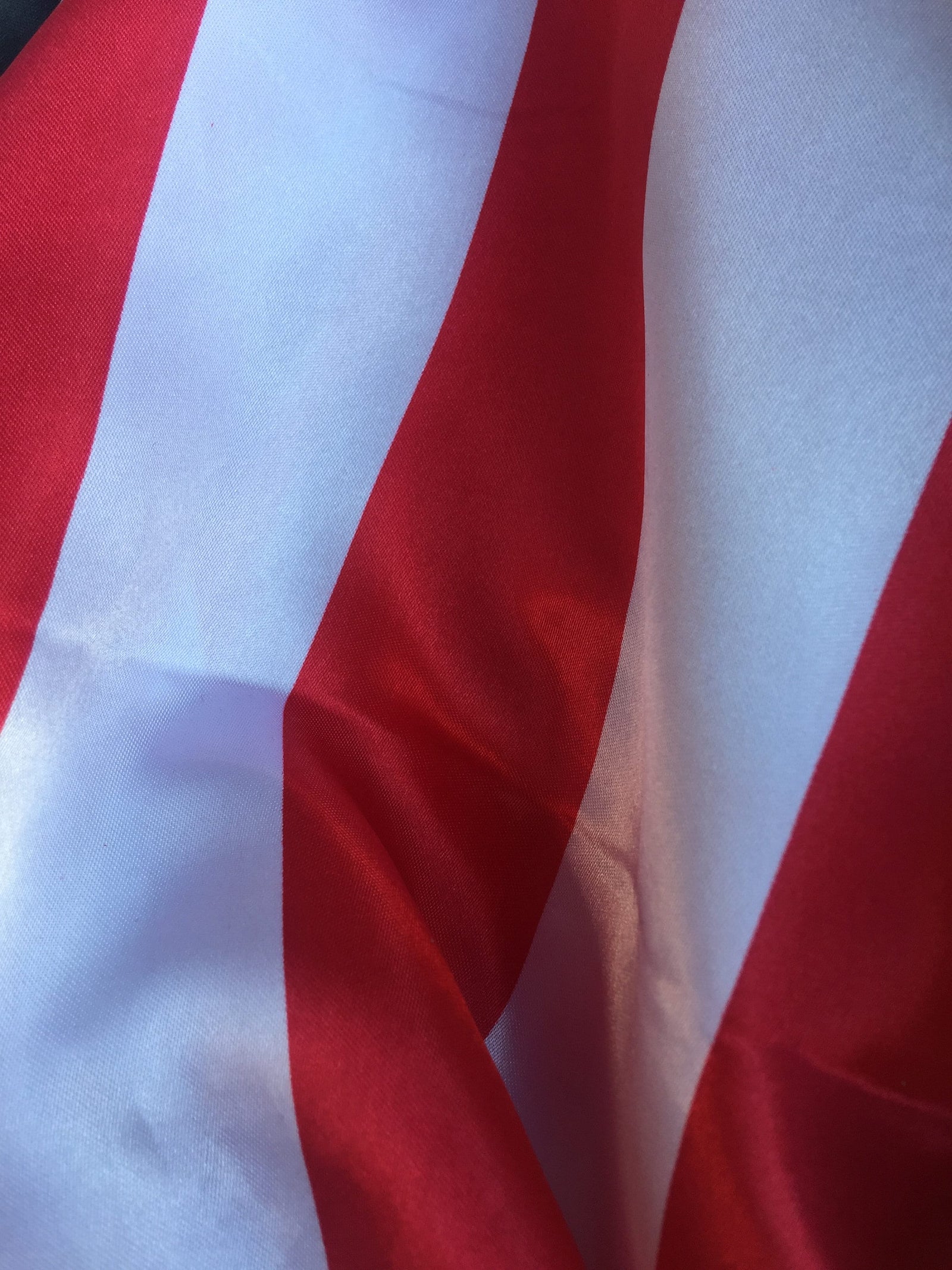 Laura RED & WHITE 2" Stripes Pattern Polyester Light Weight Satin Fabric by the Yard - 10080