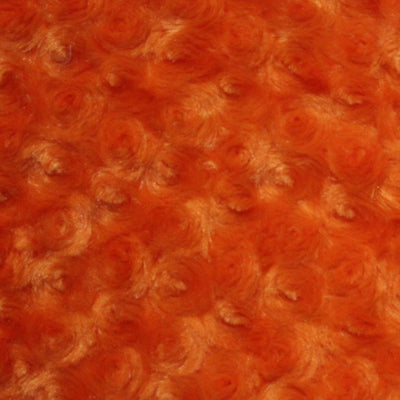 Ruth ORANGE Cuddle Minky Rosette Soft Faux Fur Fabric by the Yard - 10083