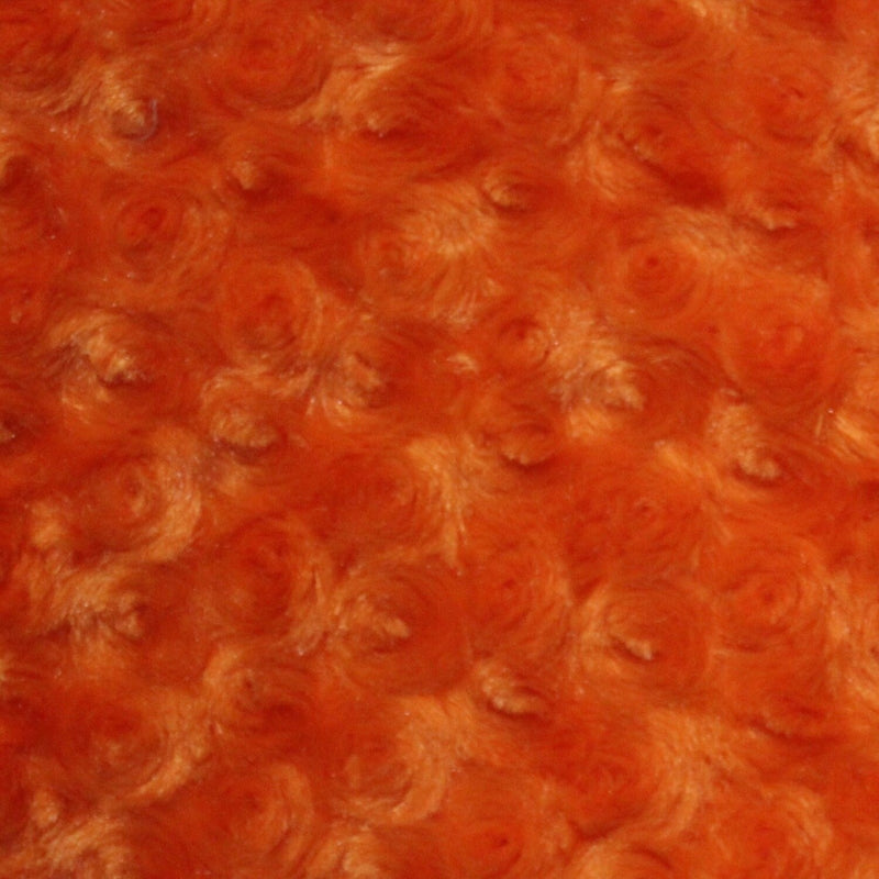 Ruth ORANGE Cuddle Minky Rosette Soft Faux Fur Fabric by the Yard - 10083