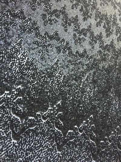 Joanna BLACK Maze Sequins Embroidered Dots on Mesh Lace Fabric by the Yard - 10074