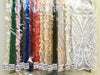Sabrina RED Faux Pearls Beaded Lace Embroidery on Mesh Fabric by the Yard - 10098