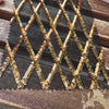 Jordyn GOLD Diamond Sequins on BLACK Mesh Lace Fabric by the Yard - 10008