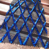 Jordyn ROYAL BLUE Diamond Sequins on BLACK Mesh Lace Fabric by the Yard - 10008