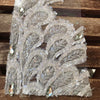 Gracie IVORY Vegas Peacock Beaded Sequins Embroidered on Mesh Lace Fabric by Panel - 10012