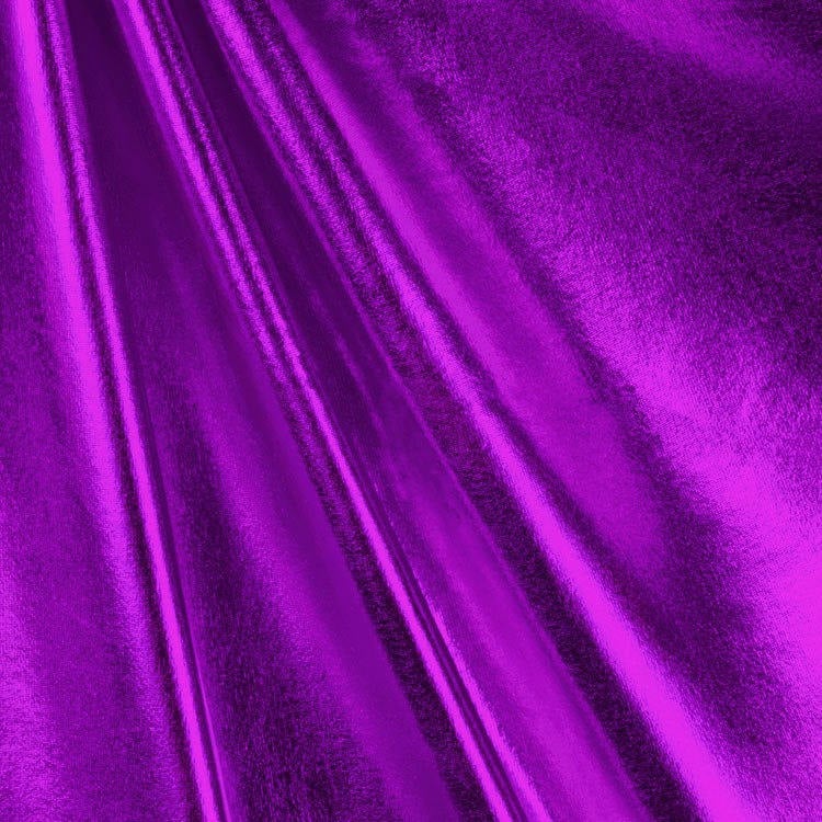Finley PURPLE 4-Way Stretch Metallic Foil Fabric by the Yard - 10013