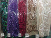 Alaina BLUSH PINK IRIDESCENT Curlicue Sequins on Mesh Lace Fabric by the Yard - 10018