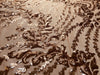 Miranda COPPER Vines and Leaves Sequins on BROWN Mesh Lace Fabric by the Yard - 10061
