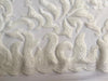 Miranda OFF WHITE Vines and Leaves Sequins on WHITE Mesh Lace Fabric by the Yard - 10061