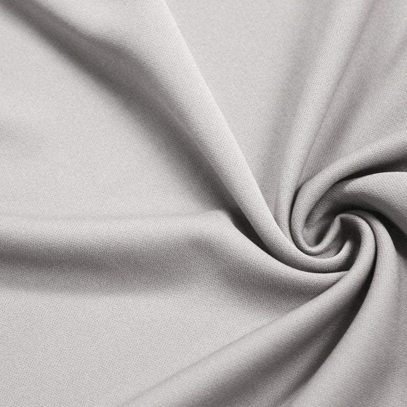 Evie LIGHT GREY Polyester (Not Neoprene) Scuba Double Knit Fabric by the Yard - 10021