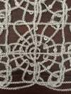 Harmony SILVER Foil and Sequins Open Weave Lace Fabric by the Yard - 10023
