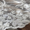Callie WHITE Polyester Floral Corsage Embroidery on Mesh Lace Fabric by the Yard - 10025