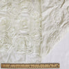 Paige IVORY 3D Floral Polyester Satin Rosette Fabric by the Yard - 10028