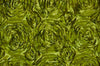 Paige OLIVE GREEN 3D Floral Polyester Satin Rosette Fabric by the Yard - 10028