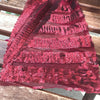 Thea BURGUNDY Geometric Sequins Diamond & Stripes on Mesh Lace Fabric by the Yard - 10026