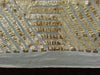 Thea GOLD Geometric Sequins Diamond & Stripes on Mesh Lace Fabric by the Yard - 10026
