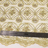 Fiona GOLD Foil and Sequins on Mesh Lace Fabric by the Yard - 10034