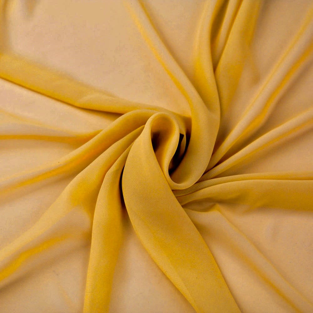 Danielle BRIGHT YELLOW Polyester Hi-Multi Chiffon Fabric by the Yard - 10075