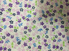 Kali PURPLE Floral Polyester Cotton Fabric by the Yard - 10055