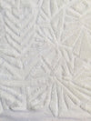 Gia WHITE Geometric Sequins on Mesh Lace Fabric by the Yard - 10101