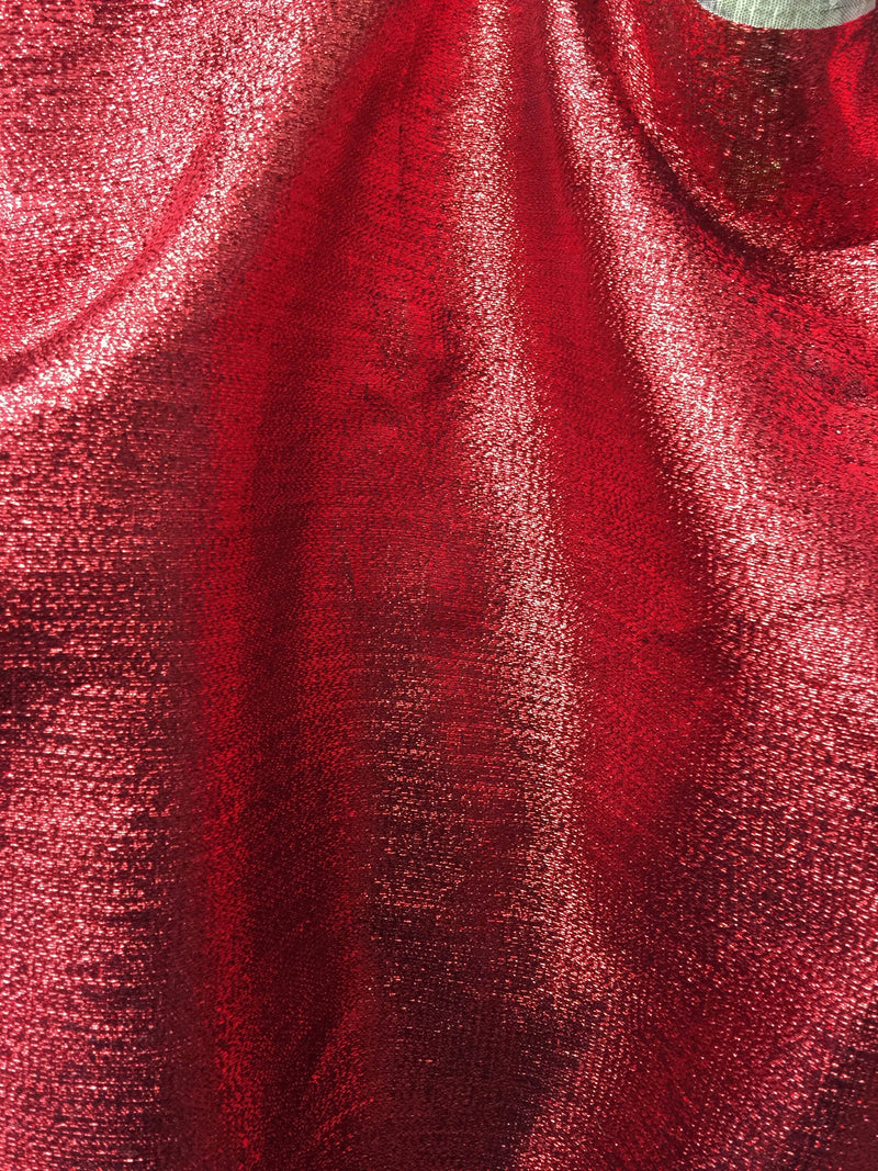 Kenzie RED Light Weight Lamé Fabric by the Yard  - 10059