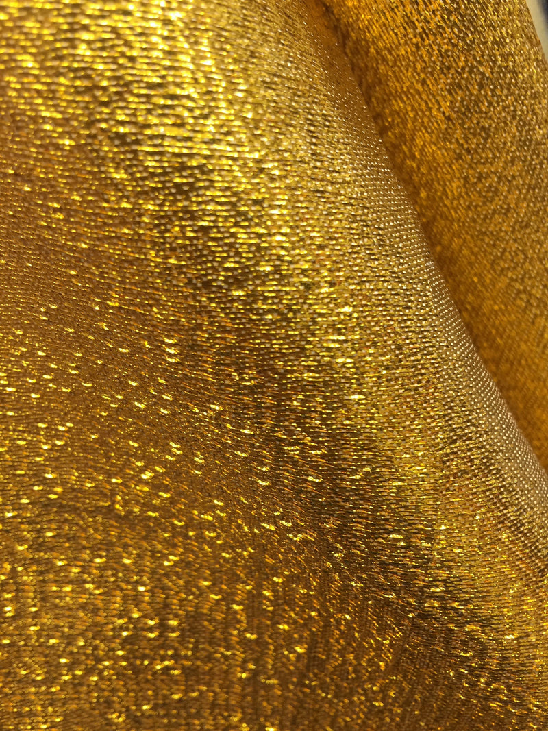 Kenzie BRIGHT GOLD Light Weight Lamé Fabric by the Yard  - 10059