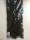 Daphne BLACK Faux Pearls Beaded Flowers and Vines Lace Embroidery on Mesh Fabric by the Yard - 10103