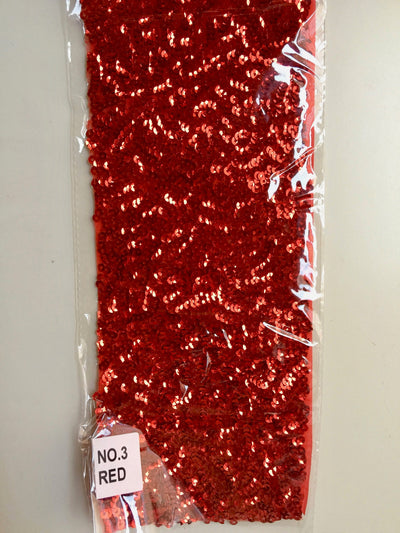 Bianca RED Allover Sequins on Mesh Fabric by the Yard - 10104