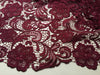 Maggie BURGUNDY Guipure Venice Heavy Lace Fabric by the Yard - 10019