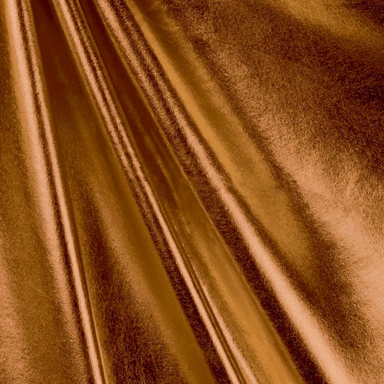 Finley RUST 4-Way Stretch Metallic Foil Fabric by the Yard - 10013