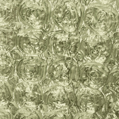 Paige SAGE 3D Floral Polyester Satin Rosette Fabric by the Yard - 10028
