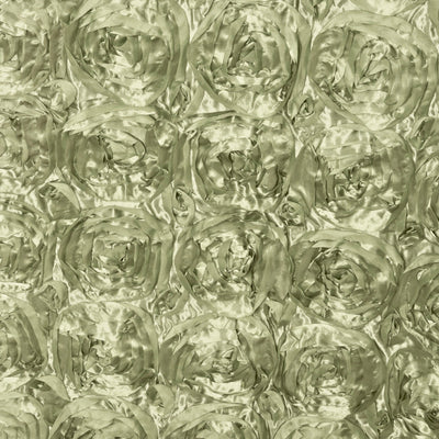 Paige SAGE 3D Floral Polyester Satin Rosette Fabric by the Yard - 10028