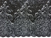 Joanna BLACK Maze Sequins Embroidered Dots on Mesh Lace Fabric by the Yard - 10074