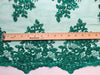 Brianna HUNTER GREEN Polyester Floral Embroidery with Sequins on Mesh Lace Fabric by the Yard - 10020