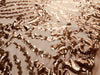 Miranda COPPER Vines and Leaves Sequins on BROWN Mesh Lace Fabric by the Yard - 10061