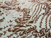 Miranda CHAMPAGNE Vines and Leaves Sequins on CHAMPAGNE Mesh Lace Fabric by the Yard - 10061