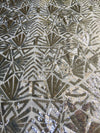 Gia SILVER Geometric Sequins on Mesh Lace Fabric by the Yard - 10101