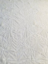 Gia WHITE Geometric Sequins on Mesh Lace Fabric by the Yard - 10101