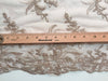 Callie LIGHT TAUPE Polyester Floral Corsage Embroidery on Mesh Lace Fabric by the Yard - 10025