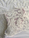 Phoebe WHITE Sequins on Mesh Lace Fabric by the Yard - 10062