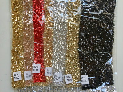 Bianca SILVER Allover Sequins on Mesh Fabric by the Yard - 10104