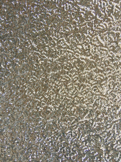 Bianca SILVER Allover Sequins on Mesh Fabric by the Yard - 10104