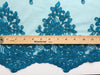 Brianna TURQUOISE Polyester Floral Embroidery with Sequins on Mesh Lace Fabric by the Yard - 10020