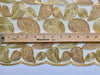 Arielle GOLD Leaf Paisley Foil and Sequins on Mesh Lace Fabric by the Yard - 10068