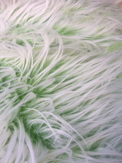Bethany LIME GREEN Frost 2.5 Inch Mongolian Long Pile Soft Faux Fur Fabric for Fursuit, Cosplay Costume, Photo Prop, Trim, Crafts - 10122