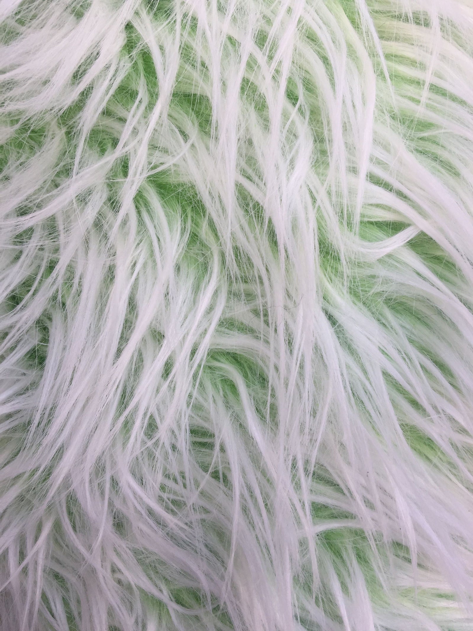 Bethany LIME GREEN Frost 2.5 Inch Mongolian Long Pile Soft Faux Fur Fabric for Fursuit, Cosplay Costume, Photo Prop, Trim, Crafts - 10122