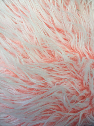 Bethany ORANGE Frost 2.5 Inch Mongolian Long Pile Soft Faux Fur Fabric for Fursuit, Cosplay Costume, Photo Prop, Trim, Throw Pillow, Crafts