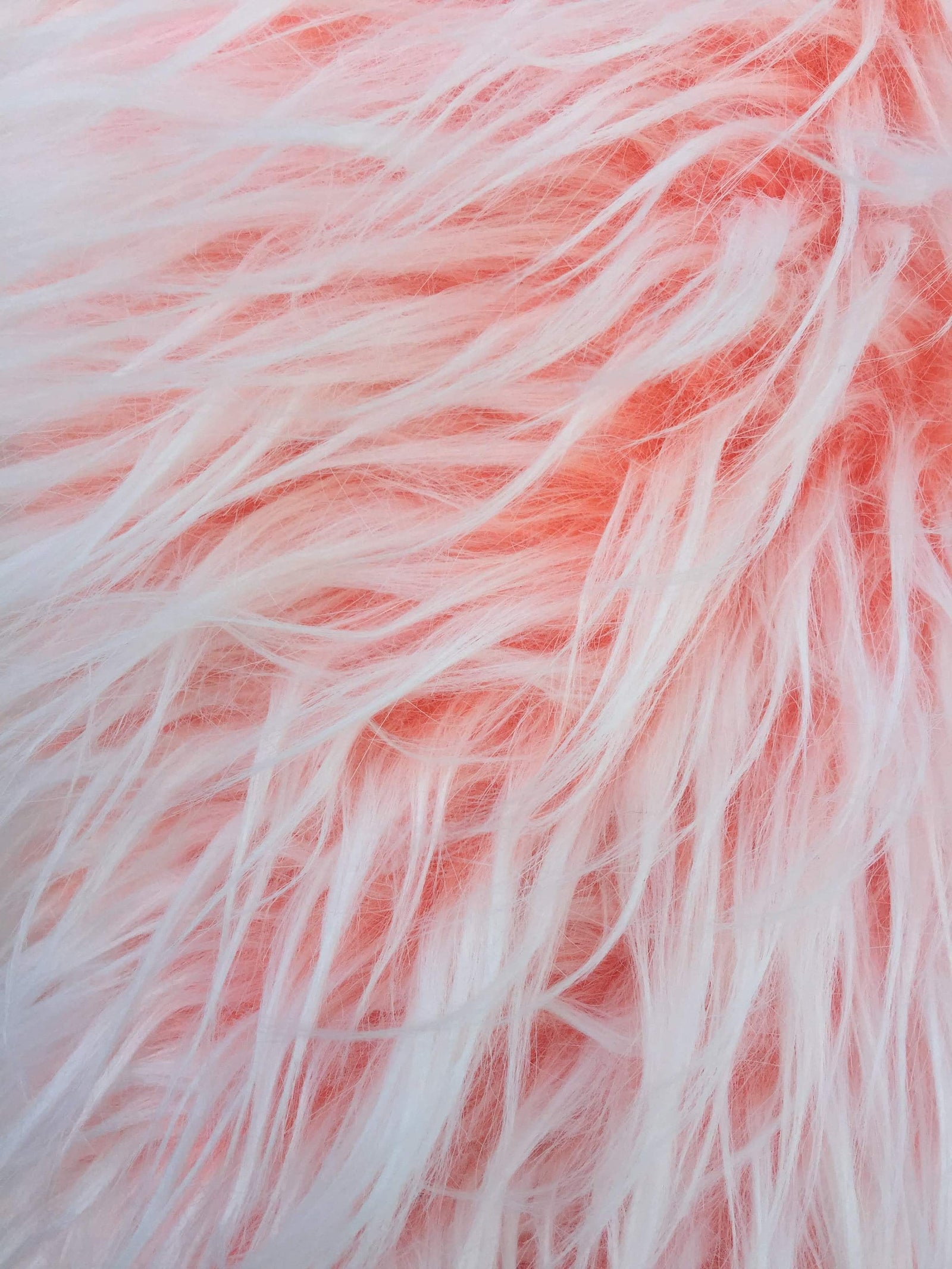 Bethany ORANGE Frost 2.5 Inch Mongolian Long Pile Soft Faux Fur Fabric for Fursuit, Cosplay Costume, Photo Prop, Trim, Throw Pillow, Crafts