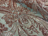 Alaina COPPER Curlicue Sequins on Mesh Lace Fabric by the Yard - 10018